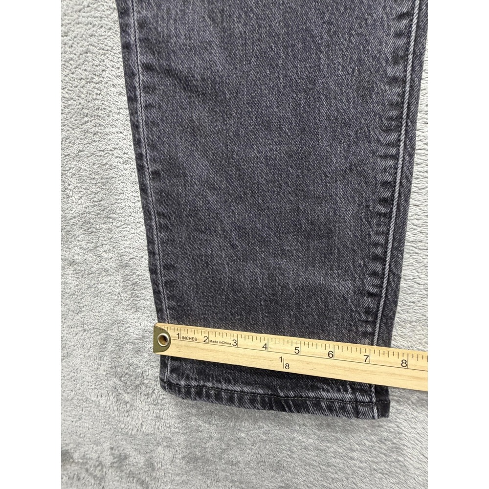 Levi's 501 Jeans Womens Measured 28x29 Black Curvy Straight High Rise Charcoal - Picture 2 of 10